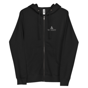 Unisex fleece zip up hoodie